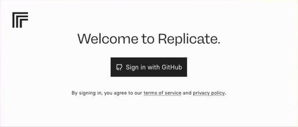 Replicate의 Sign in with GitHub 버튼